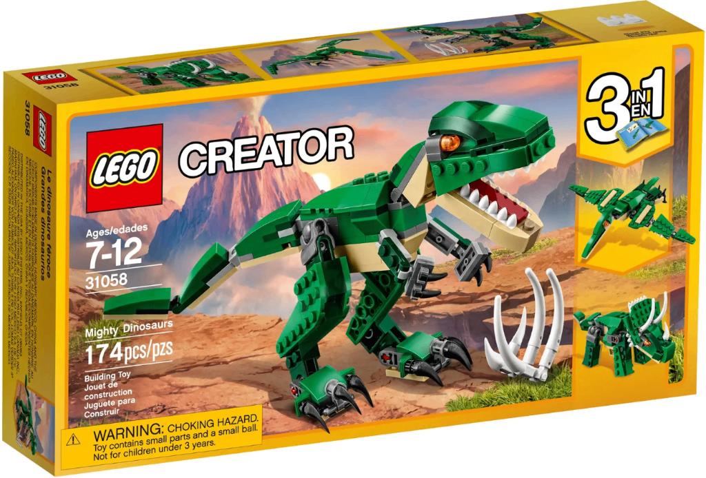 31058 Creator 3 in 1 Mighty Dinosaurs, Lego, Ophalen of Verzenden, Nieuw, Compleet