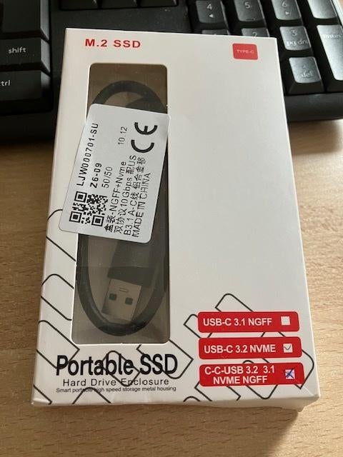 M2 behuizing NGFF/Nvme div. afmetingen, Ophalen of Verzenden, Zo goed als nieuw