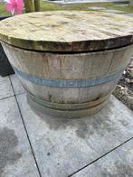 Wijnvat (half) met deksel, Ophalen, Gebruikt, Rond, 60 tot 100 cm