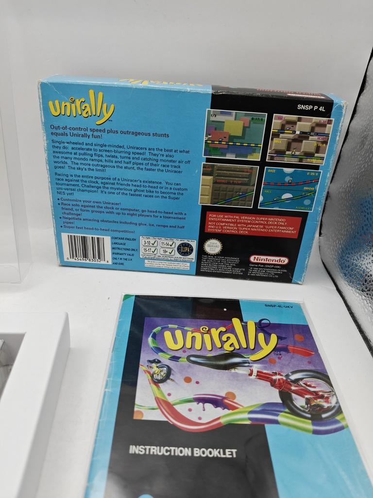Unirally Super Nintendo SNES CIB, Spelcomputers en Games, Games | Nintendo Super NES, Avontuur en Actie, ., 1 speler, Ophalen of Verzenden