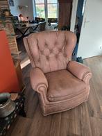 Leren Fauteuil - Vintage Kwaliteit met Karakter, Ophalen, Gebruikt, 75 tot 100 cm, Leer