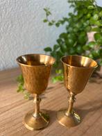 2 vintage messing bokalen, Antiek en Kunst, Ophalen