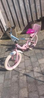 Kinderfiets _ Roze meisjesfiets 16 inch, Fietsen en Brommers, Fietsen | Kinderfietsjes, Ophalen, Gebruikt, 16 tot 20 inch, Zijwieltjes