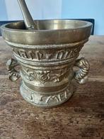 Antieke Koperen Vijzel met Stamper, Ophalen of Verzenden, Koper