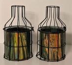 vaas gegoten pot pouring art epoxy kunst, Overige kleuren, Ophalen of Verzenden, Minder dan 50 cm, Glas