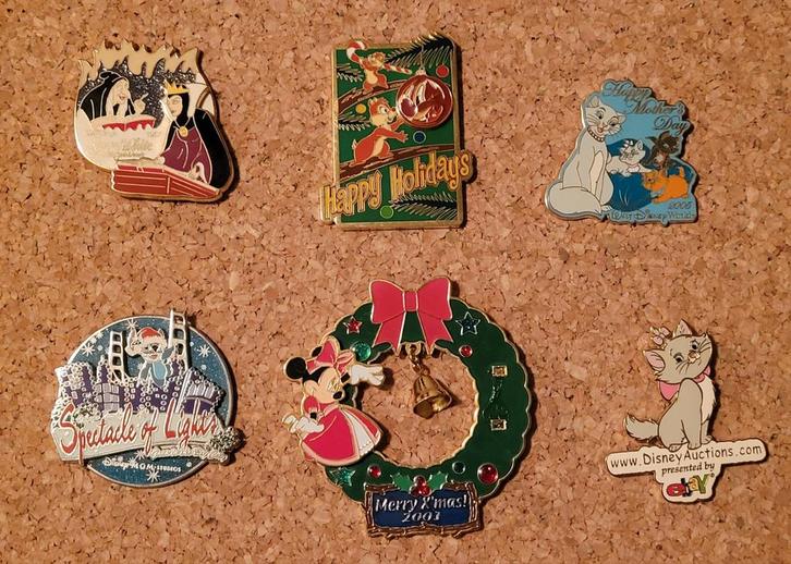 Set 6 LE Disney Stitch Mickey Aristocats Chip&Chap pins, Verzamelen, Disney, Zo goed als nieuw, Overige typen, Mickey Mouse, Verzenden