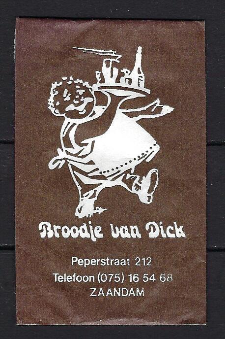 2972 Zaandam Broodje van Dick, Verzamelen, Ophalen of Verzenden, Nederland