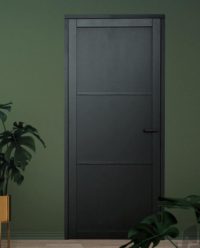 Zwarte Binnendeur Staallook Stomp | Schuifdeur | Taatsdeur, Doe-het-zelf en Verbouw, Deuren en Horren, Niet ingevuld, 80 tot 100 cm