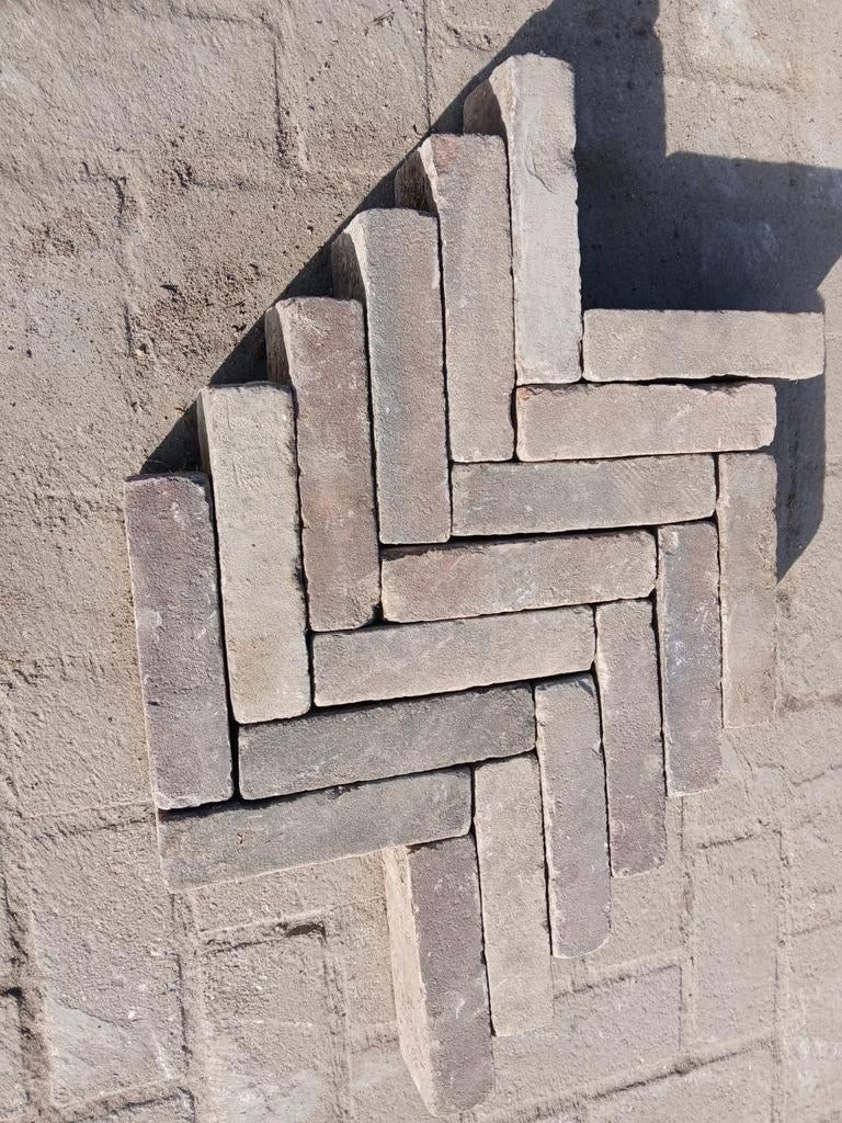 Gebakken waaltjes, Tuin en Terras, Tegels en Klinkers, Ophalen of Verzenden, Gebruikt, 10 m² of meer, Klinkers