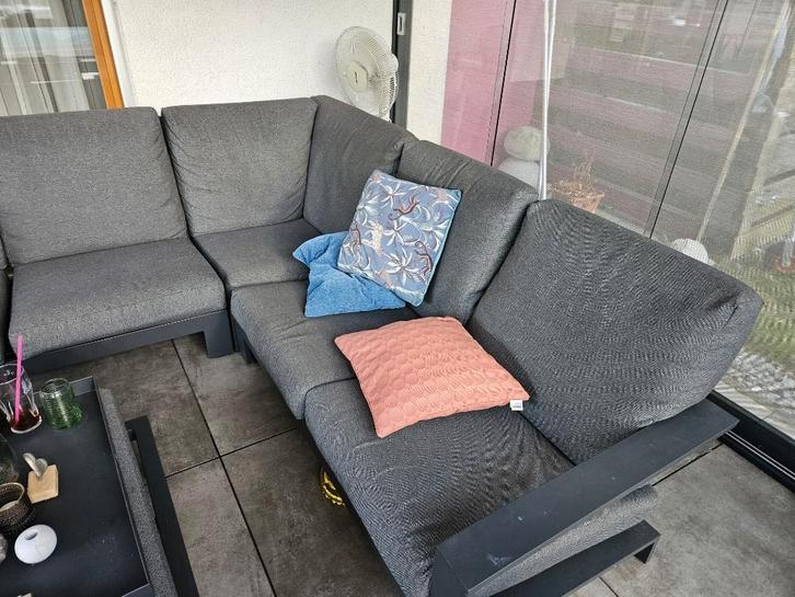 Loungeset aluminium, Tuin en Terras, Tuinsets en Loungesets, Zo goed als nieuw, Loungeset, Aluminium, 6 zitplaatsen, Bank, Stoel