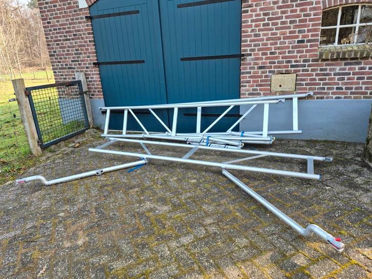 Tk 3 x nieuwe voorloopleuning Asc 305 cm lang, Doe-het-zelf en Verbouw, Steigers, Nieuw, Rolsteiger of Kamersteiger, 5 meter of hoger