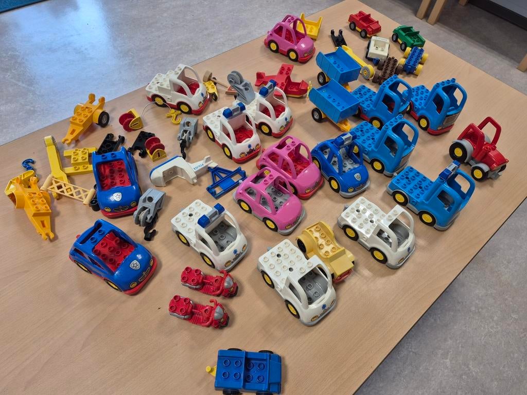 Grote set DUPLO voertuigen, Ophalen of Verzenden, Gebruikt, Overige merken