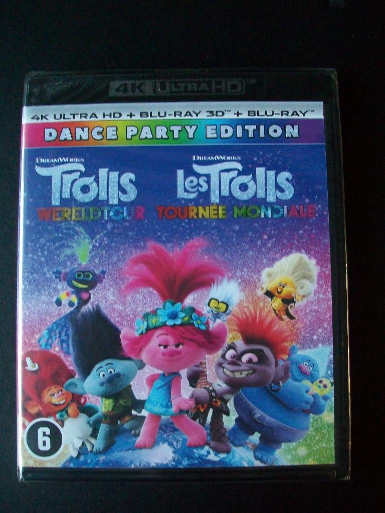 Blu-ray (4K, 3D en 2D): Trolls Wereldtour (3-disc) in seal, Cd's en Dvd's, Blu-ray, Verzenden, Nieuw in verpakking, Tekenfilms en Animatie