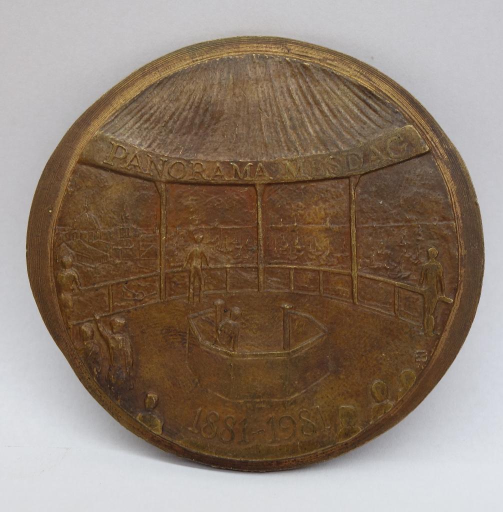 PROEFSLAG - penning panorama Mesdag 1981, eric vd boom, Ophalen of Verzenden, Brons, Nederland