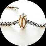 Trollbeads murano Winter White / Wit Goud retired, Glas of Kristal, Ophalen of Verzenden, Zo goed als nieuw, Trollbeads