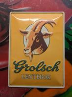 grolsch lentebok bord, Verzamelen, Biermerken, Ophalen of Verzenden, Zo goed als nieuw, Reclamebord, Plaat of Schild, Grolsch