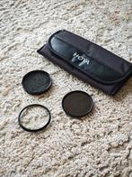 Set van 3 Hoya filters 58mm – UV, ND8, PL – weinig gebruikt, UV-filter, Zo goed als nieuw, 50 tot 60 mm, Ophalen