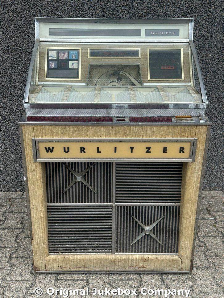 JUKEBOX: Wurlitzer model 2900 in blonde uitvoering, Verzamelen, Automaten | Jukeboxen, Gebruikt, Wurlitzer, 1960 tot 1970, Ophalen