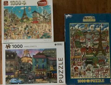 Voor de echte francofiel, 3 puzzels Parijs, Sint/Kerst-tip beschikbaar voor biedingen
