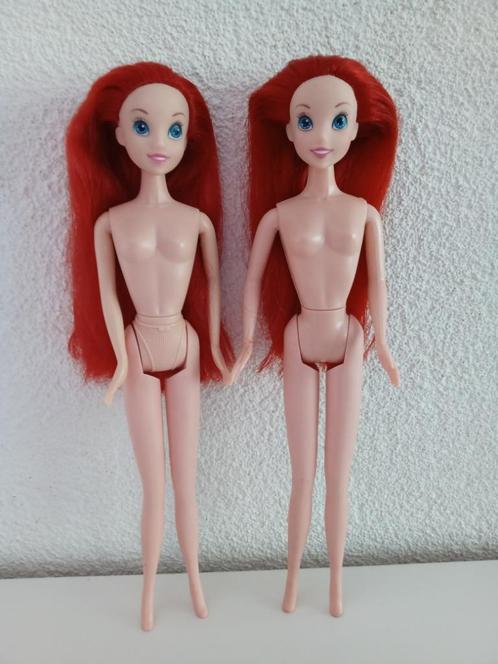 2 Mooie ARIEL Poppen van Disney (De Kleine Zeemeermin), Kinderen en Baby's, Speelgoed | Poppen, Gebruikt, Overige typen, Ophalen of Verzenden