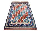 Handmade oriental wool Kars Kazak tapijt Anatolia 104x153cm, Persian Perzisch vintage oosters hype, 100 tot 150 cm, Onbekend, Ophalen of Verzenden