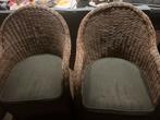 Riviera Maison rieten stoeltjes - set van 2, Gebruikt, Twee, Bruin, Riet of Rotan