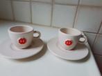 2    espresso kopjes +schoteltjes// nieuw., Nieuw, Kop en/of schotel, Ophalen, Porselein