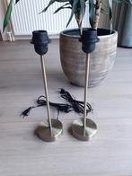 2xLampenvoeten Goudkleurig, Huis en Inrichting, Lampen | Tafellampen, Ophalen of Verzenden, Zo goed als nieuw, Metaal, Modern