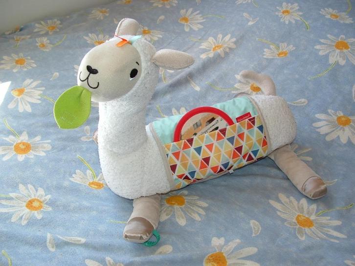 FISHER PRICE LAMA GROVE WITTE KRULLENDE BADSTOF IN, Kinderen en Baby's, Speelgoed | Knuffels en Pluche, Nieuw, Overige typen, Verzenden