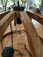 Houten Mango hanglamp, Huis en Inrichting, Lampen | Hanglampen, Ophalen, Stijlvol, Zo goed als nieuw, 75 cm of meer
