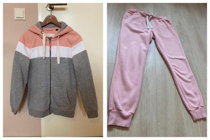Joggingpak, huispak, broek en vest, Kleding | Dames, Huispakken, Zo goed als nieuw, Maat 36 (S), Overige kleuren, Ophalen of Verzenden