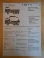 GINAF F180 6x6 Technische Specificatie folder 1980, Boeken, Auto's | Folders en Tijdschriften, Ophalen, Zo goed als nieuw, Overige merken