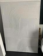 Abstract Wit Schilderij 3 D ART-canvas 90x60 cm, Ophalen of Verzenden