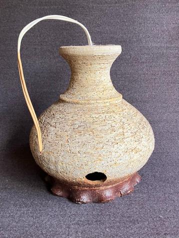  70's Fat Lava Vintage Retro Beige Bruine Hang Lamp    beschikbaar voor biedingen