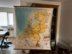 Wandkaart van Nederland, Antiek en Kunst, Antiek | Schoolplaten, Ophalen of Verzenden, Natuur en Biologie