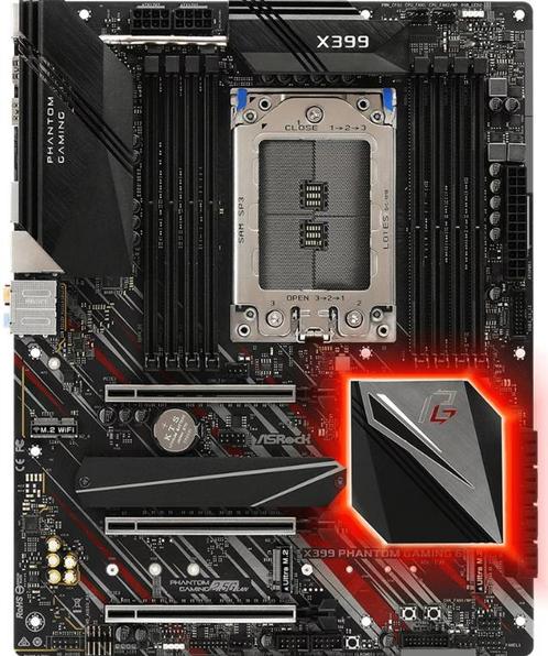 ASRock X399 Phantom Gaming 6 TR4 Moederbord, Computers en Software, Moederborden, Zo goed als nieuw, Intel, DDR4, Ophalen of Verzenden