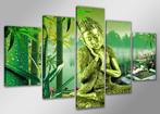 Nieuw * 5 Luik van Canvas * Buddha Groen Boedha 80x160cm, Nieuw, Schilderij, Ophalen of Verzenden, 125 cm of meer