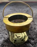 Design Windlicht goud, metaal en glas, Industrieel, nieuw, Overige kleuren, Nieuw, Ophalen of Verzenden, Metaal