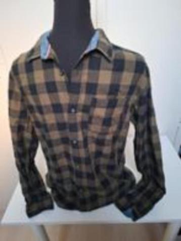 Heren blouse maat L groen/zwart met lange mouw beschikbaar voor biedingen