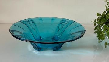 Art deco persglas fruitschaal beschikbaar voor biedingen