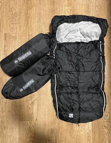 Jollein voetenzak 2x titanium mummy zwart wandelwagen buggy beschikbaar voor biedingen