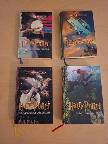 Harry Potter 1, 2, 3 en 4 Eerste Druk Oktober 2000 beschikbaar voor biedingen