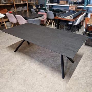 Rechthoekige Eettafel Zwart 220 cm Acaciahout | AANBIEDING 
