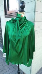 Groene satijnen blouse met strik M van Zara, Maat 38/40 (M), Verzenden, Zara, Nieuw
