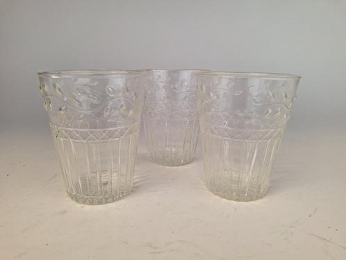 Sierlijke glazen, 3 stuks, Antiek en Kunst, Antiek | Glas en Kristal, Ophalen of Verzenden