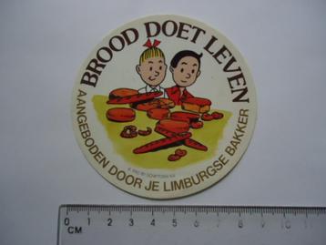 sticker oud Suske & Wiske brood 1982 Limburg bakker strip beschikbaar voor biedingen