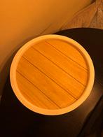 Rond dienblad op pootjes - Houtlook, Huis en Inrichting, Woonaccessoires | Dienbladen, Ophalen, Zo goed als nieuw, Rond, Hout