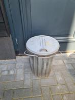 Oude zinken vuilnisemmer, Ophalen, Gebruikt, Metaal, Minder dan 50 cm