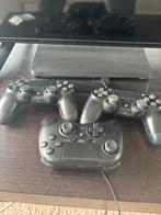 PS4 Slim 500GB + 3 Controllers, Spelcomputers en Games, Spelcomputers | Sony PlayStation 4, Ophalen, Met 3 controllers of meer