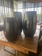 Mooie set van 3 bloempotten, Ophalen, Gebruikt, Rond, Binnen